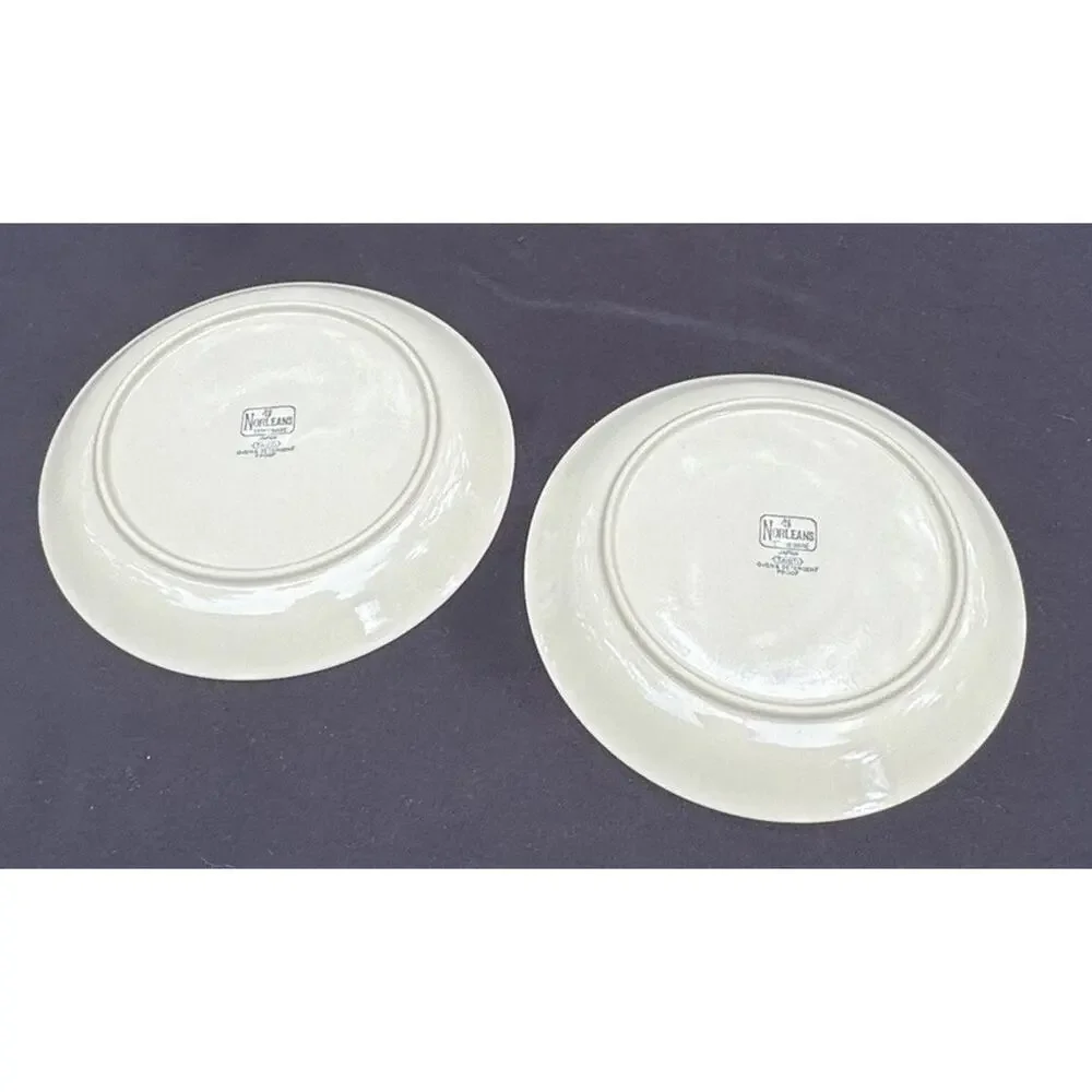 Norleans Stoneware Indian Summer Set of 2 Salad or Bread Plates 7.5